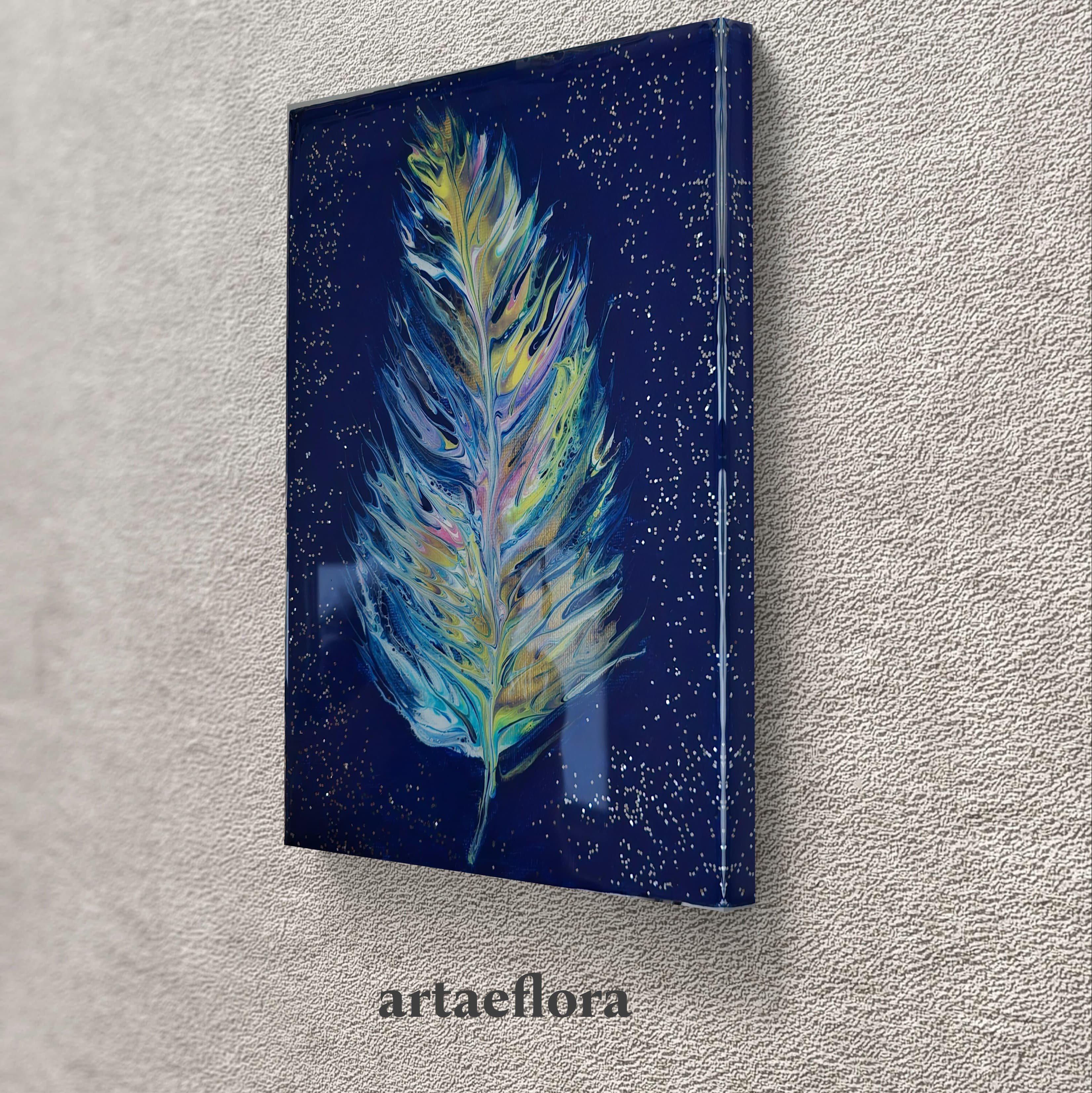 Alcohol ink pour — leaf