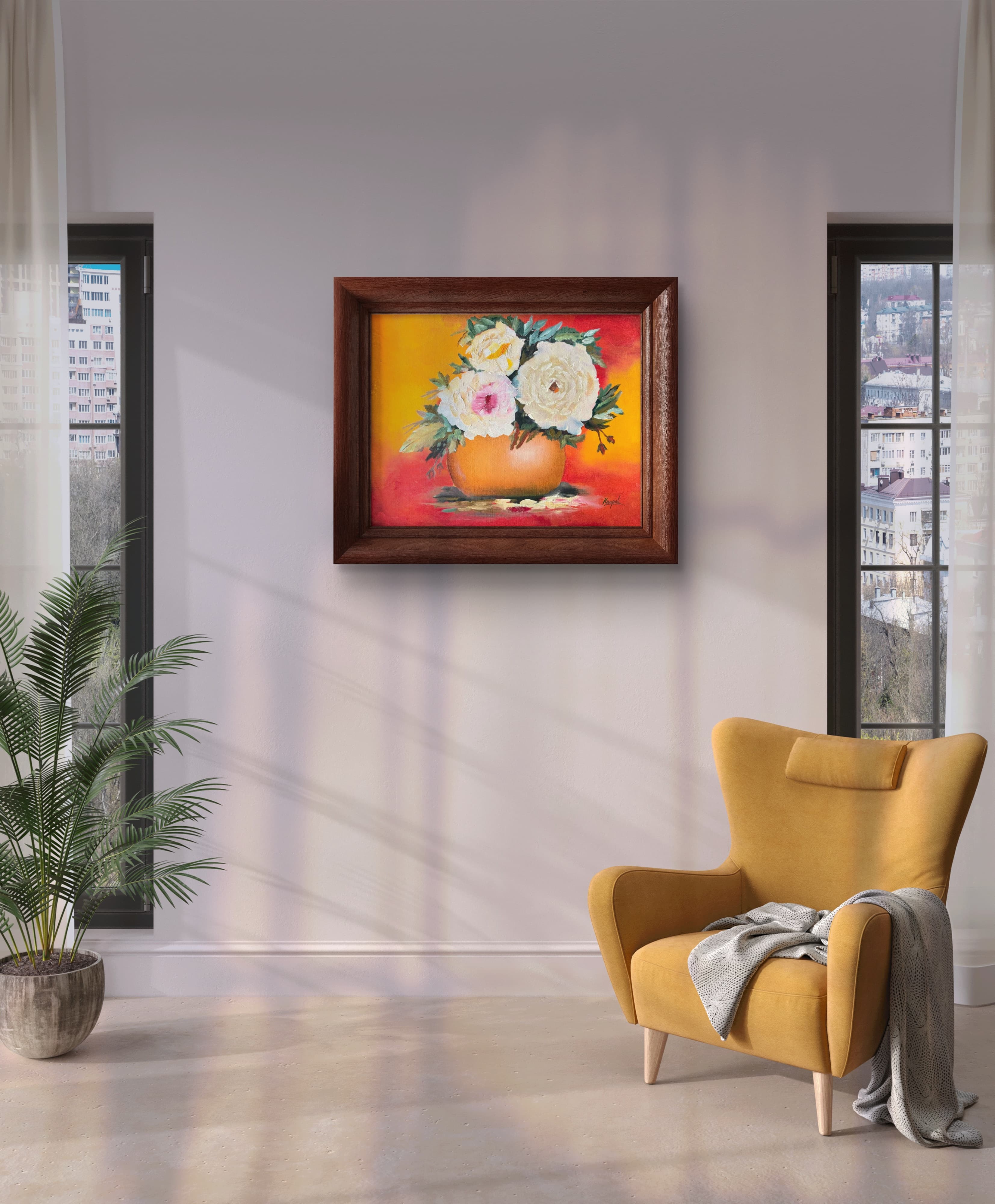 Oil painting — flowers