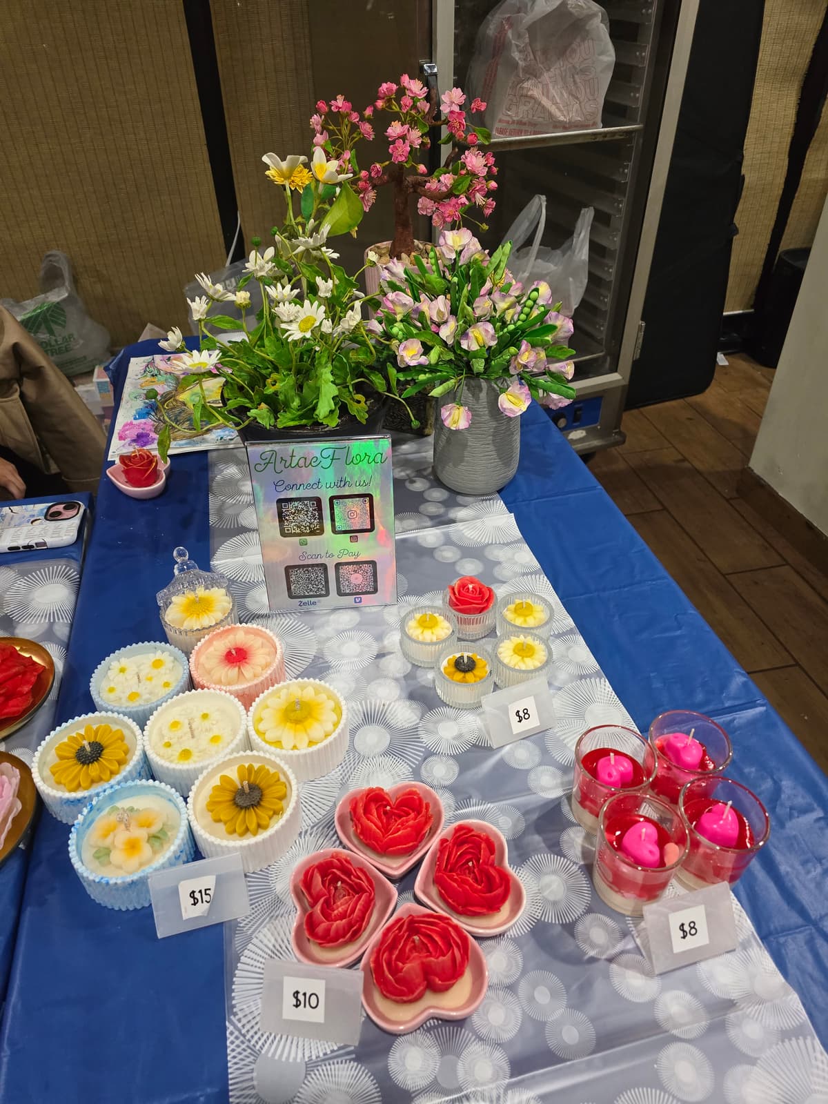 Valentine candle stall