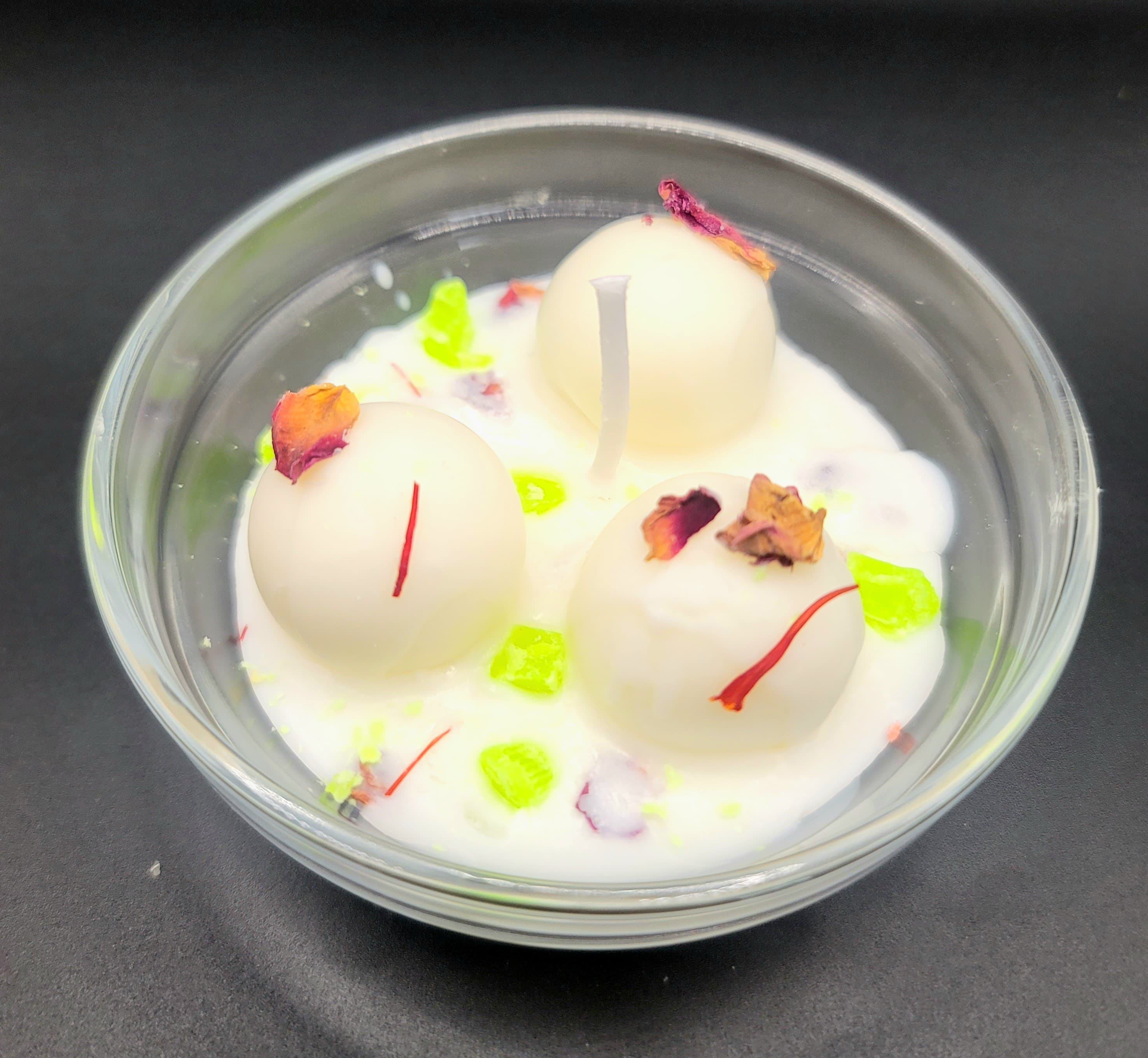 Mithai Bowl Candle - Rasmalai