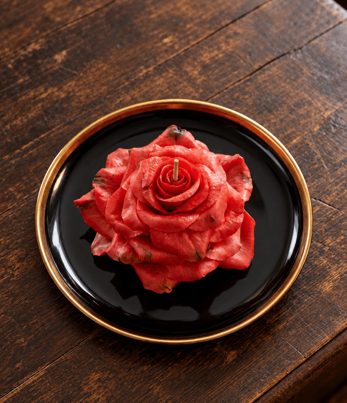 Realistic Rose Candle – Handcrafted Petal-by-Petal from 100% Natural Beeswax